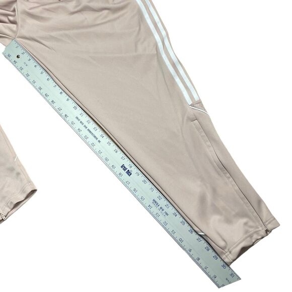 Adidas Pants Mens 2XL Tiro 23 AEROREADY Wonder Taupe HY7584 Ankle Zip Stripes - Picture 3 of 13
